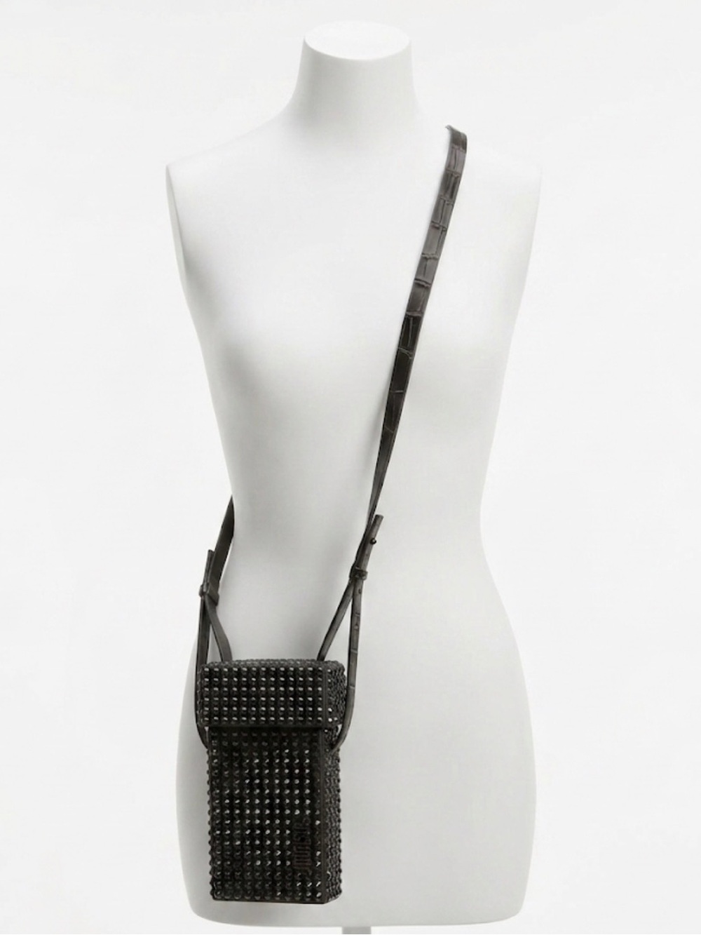 Melissa Black Studded Crossbody Pouch